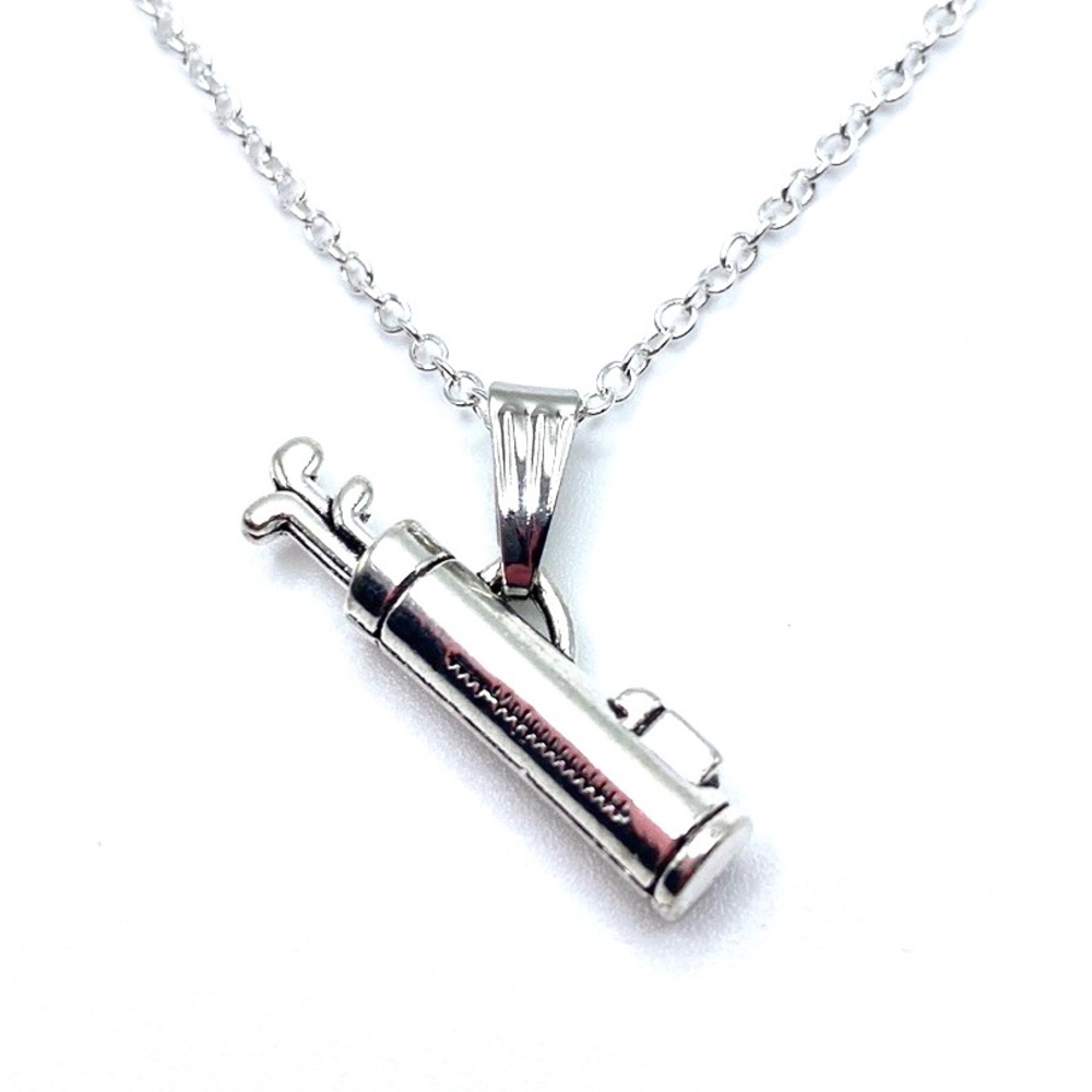 Golf Necklace Golfer Gift Clubs Bag